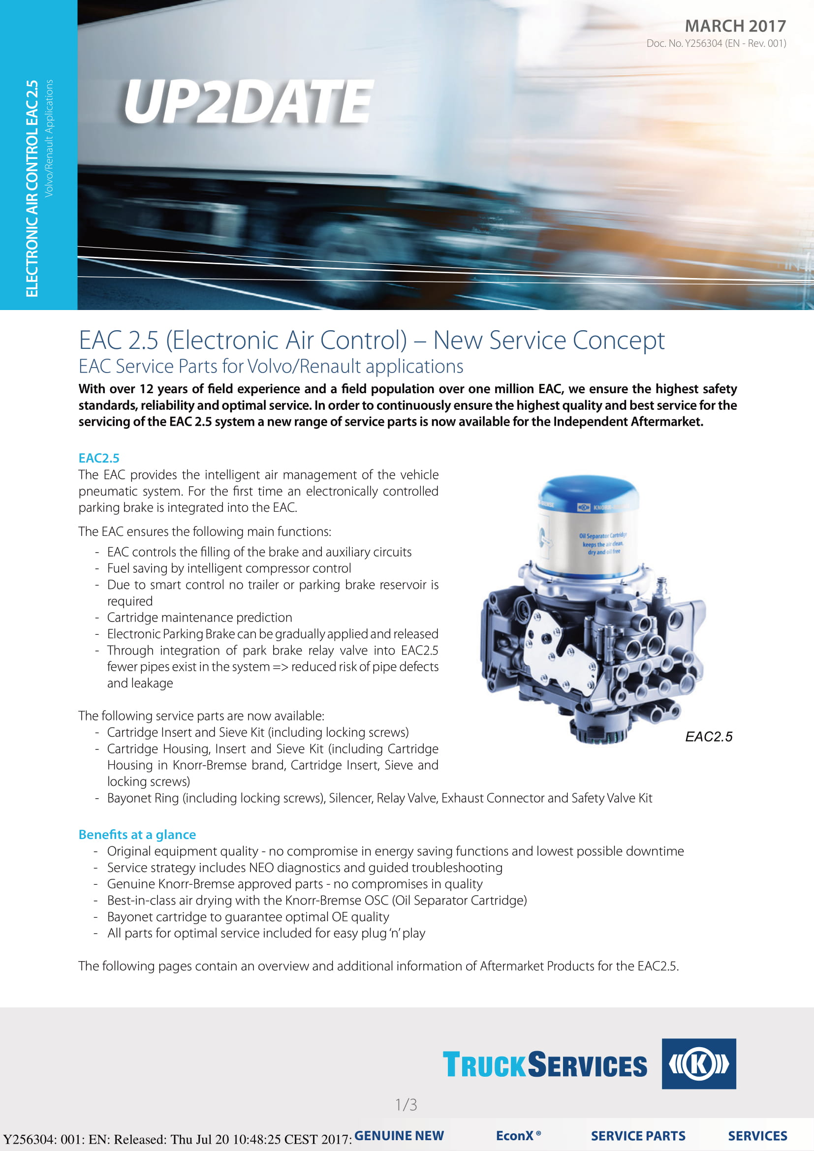 EAC 2.5 (Electronic Air Control) – New Service Concept